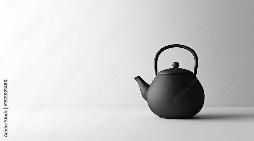 Black tea kettle on a white surface Black tea kettle on a white surface