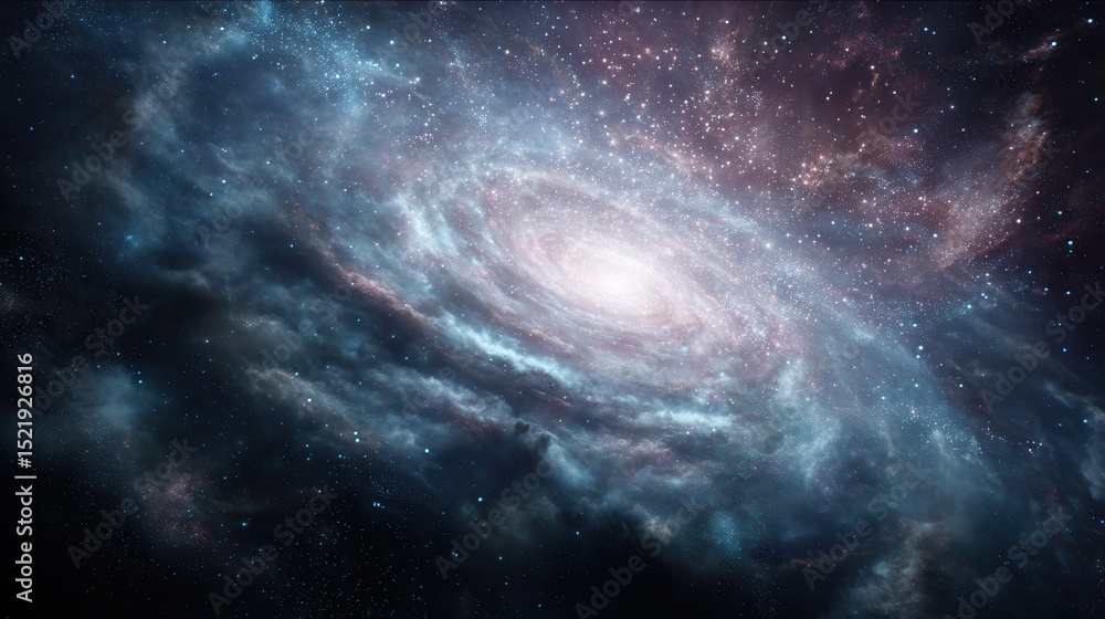 Fototapeta premium Surreal 8K Swirling Galaxy Background Cosmic Nebula Art