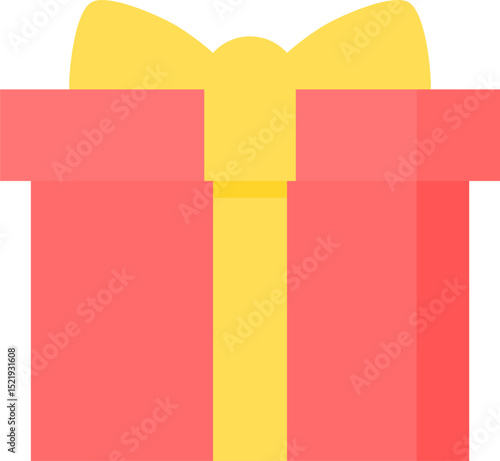Red gift. Red gift icon.