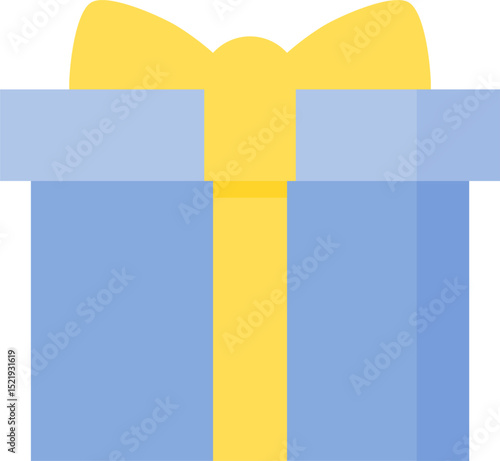 Blue gift. Blue gift icon.