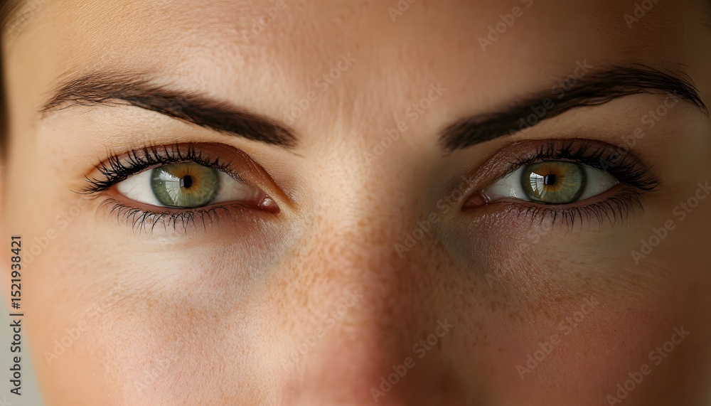 Fototapeta premium Close-up view of a woman's expressive eyes.