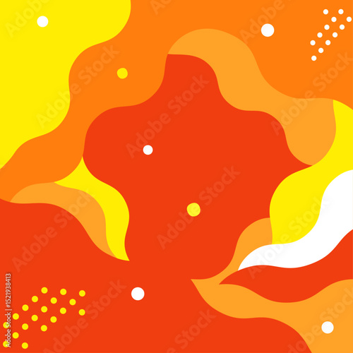 夏をイメージしたアブストラクトな背景 暑さとエネルギーが弾けるベクターイラスト素材