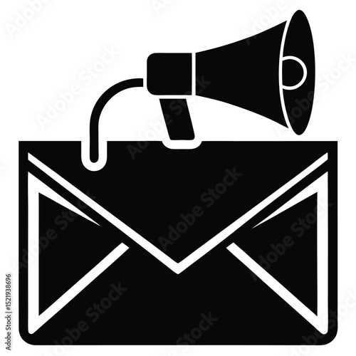 Marketing manager element isolated email marketing campaign on white background