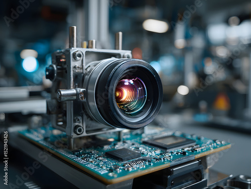 Industrial  vision module with lens 