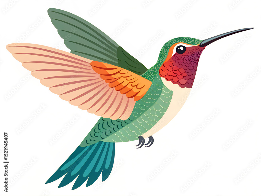 Obraz premium hummingbird and flower. hummingbird, bird, flying, nature, green, flower, wildlife, small, animal, wings, flight, humming, birds, beak, wing, ruby, feathers, red, avian, ruby-throated, feather, tropic