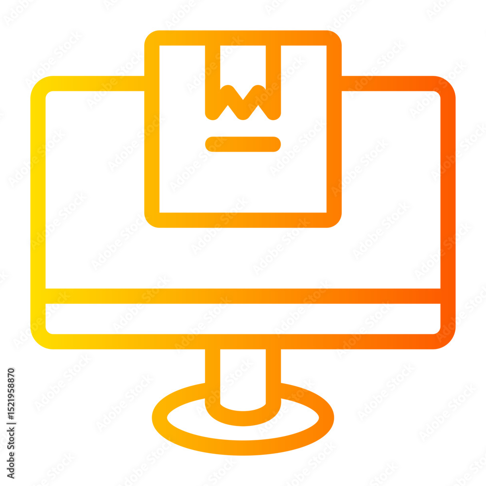 Fototapeta premium desktop computer gradient icon