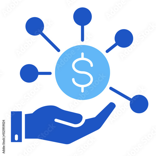 Revenue Stream  Icon Element For Design	