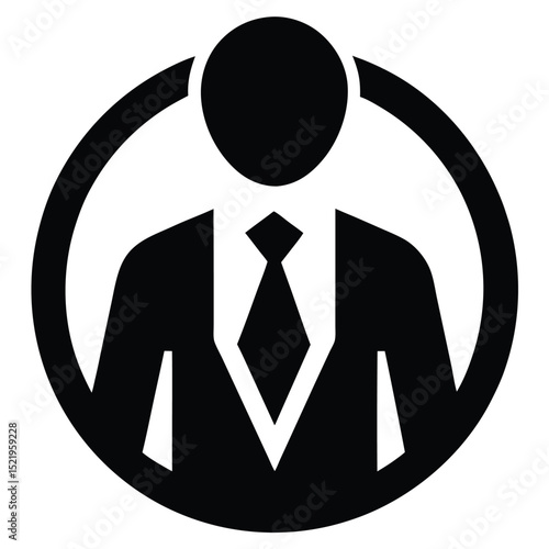 salesperson element isolated negotiation icon on white background