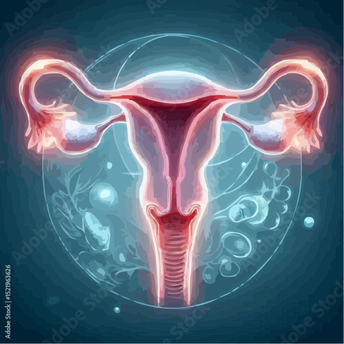 digital artistic illustration of the uterus 99