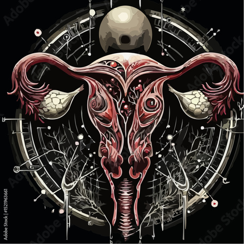 digital artistic illustration of the uterus 94