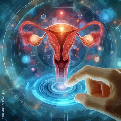 digital artistic illustration of the uterus 92