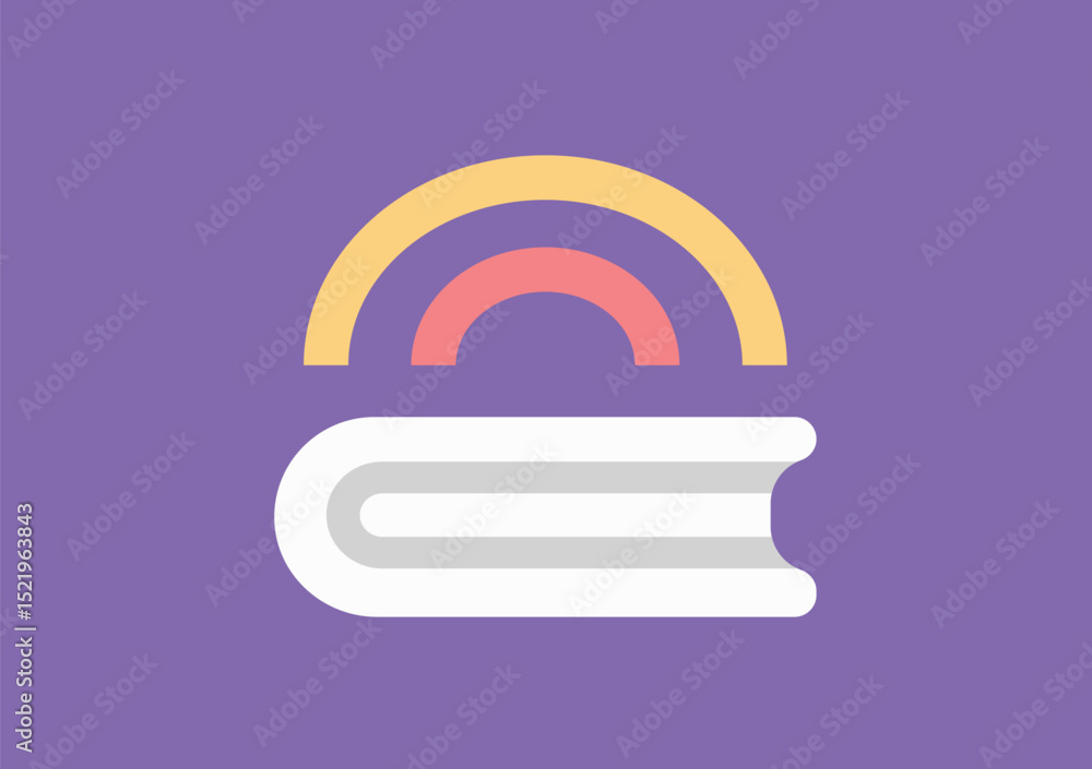 Fototapeta premium Modern eLearning vector illustration showing Perfect for online education, video tutorials, digital training, webinars, and back-to-school graphics.