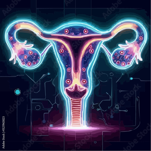 digital artistic illustration of the uterus 67