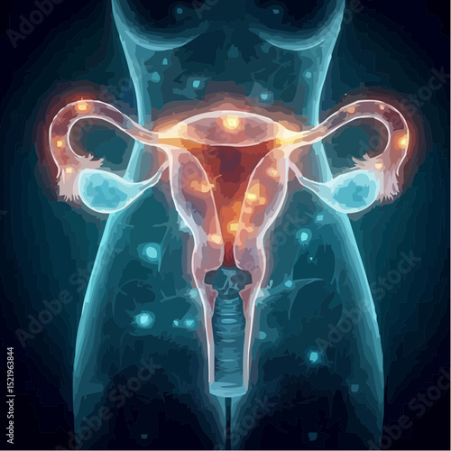 digital artistic illustration of the uterus 64