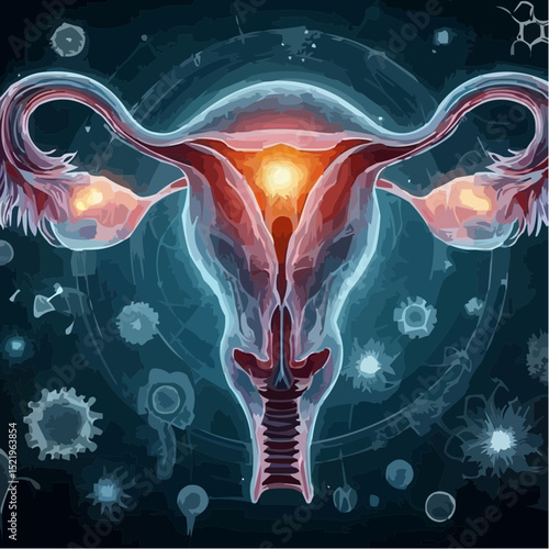 digital artistic illustration of the uterus 62