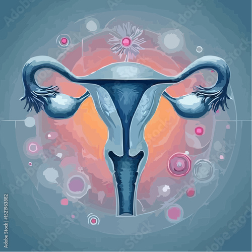 digital artistic illustration of the uterus 56