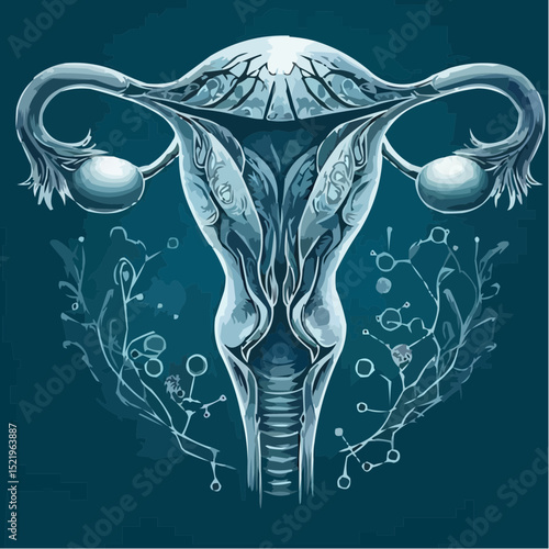 digital artistic illustration of the uterus 55