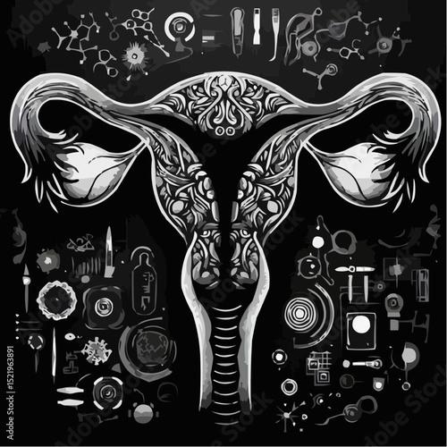 digital artistic illustration of the uterus 53