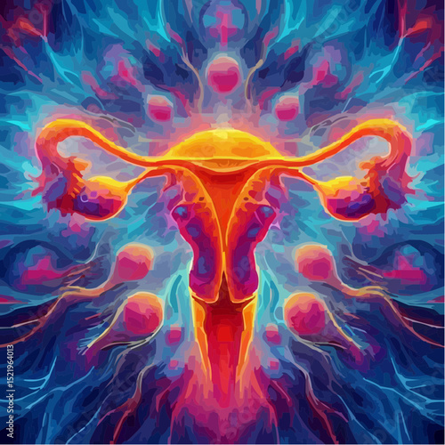 digital artistic illustration of the uterus 35