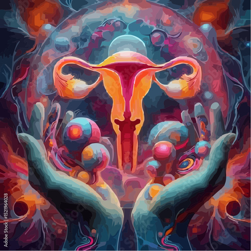 digital artistic illustration of the uterus 34