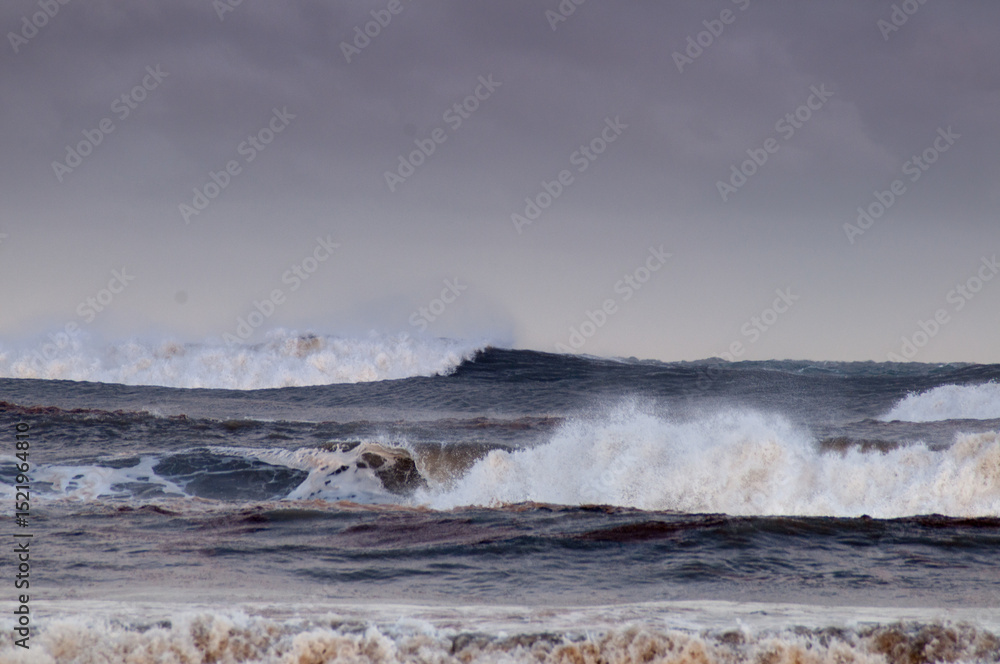 Obraz premium storm on the beach in brazil