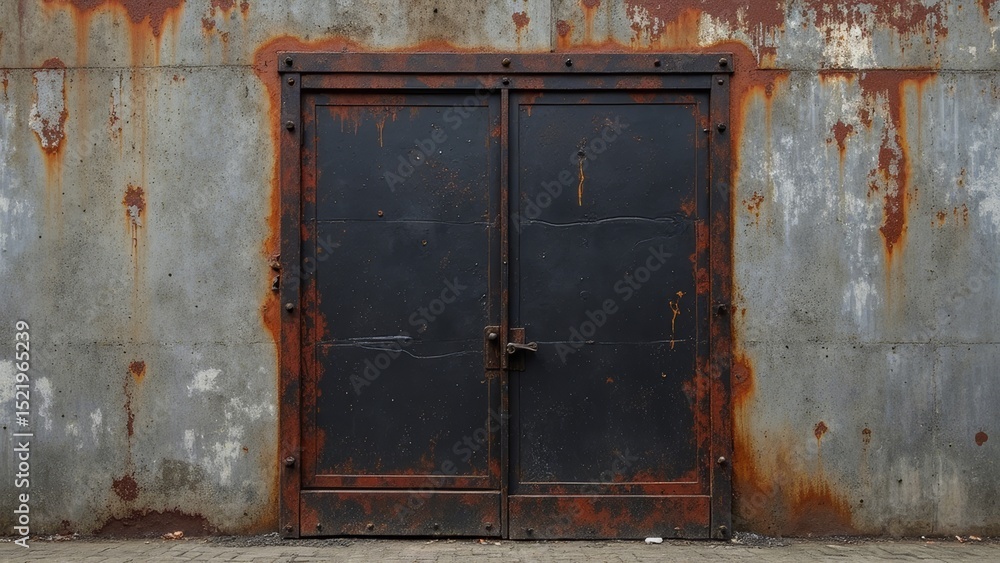 Rusty Iron Gate Industrial Art Picture Rusty Iron Gate Industrial Art Picture