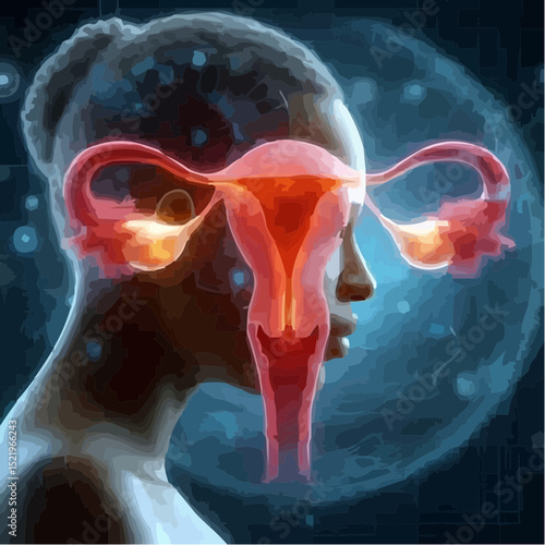digital artistic illustration of the uterus 33