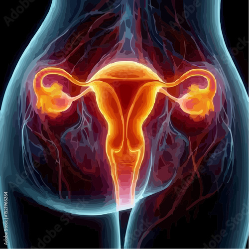 digital artistic illustration of the uterus 30