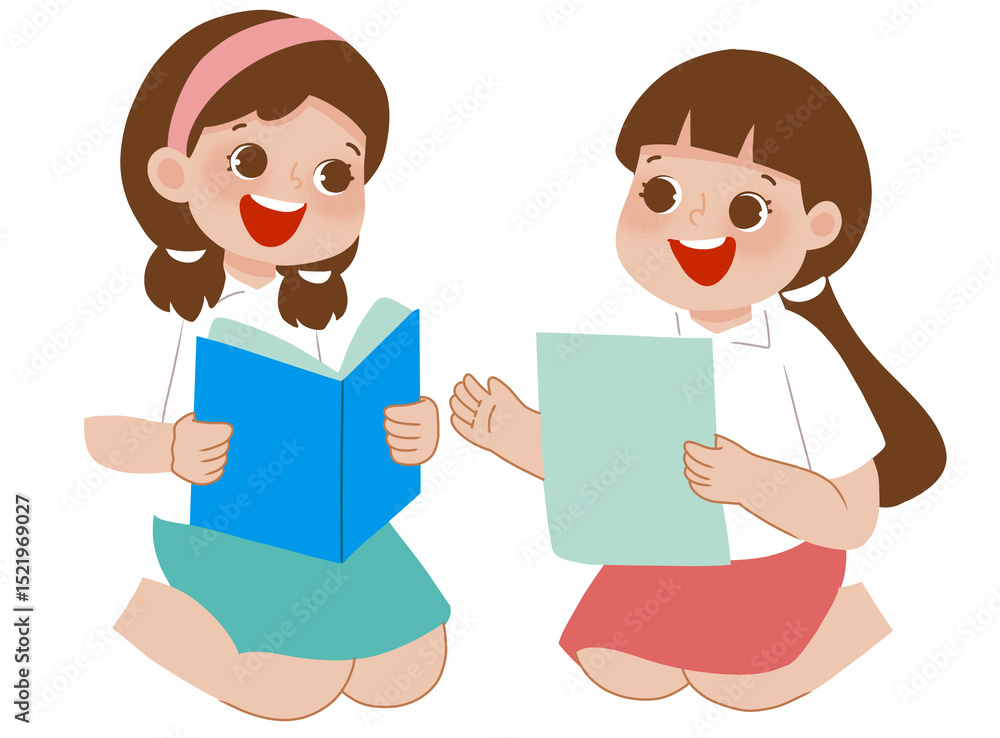 Kids study with friends Kids study with friends