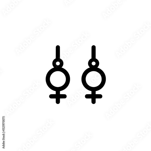 Minimalist dual gender equality symbol in line art for identity, rights, and social balance visuals