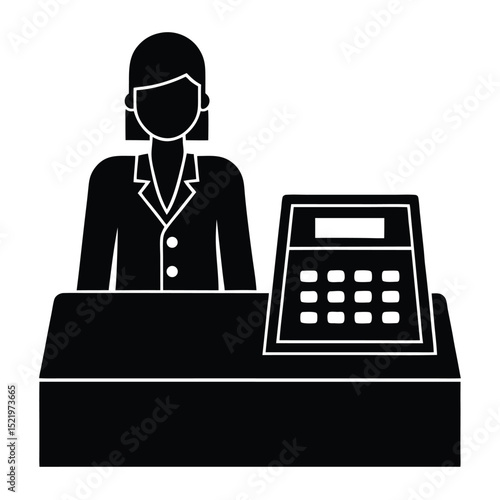 receptionist element isolated intercom panel on white background