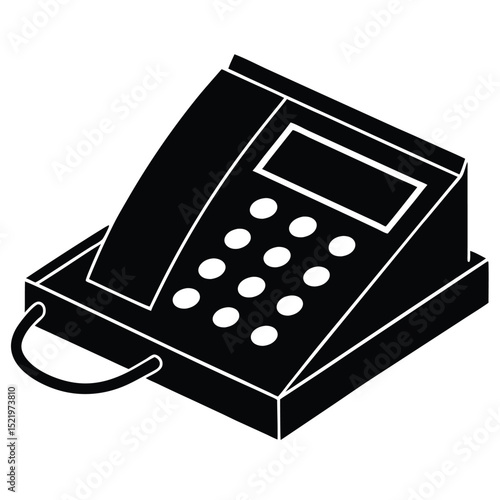 receptionist element isolated intercom panel on white background