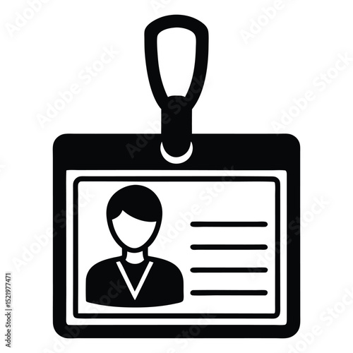 receptionist element isolated visitor pass on white background