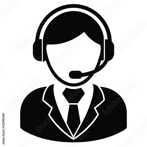 call center agent element isolated busy icon on white backgroound