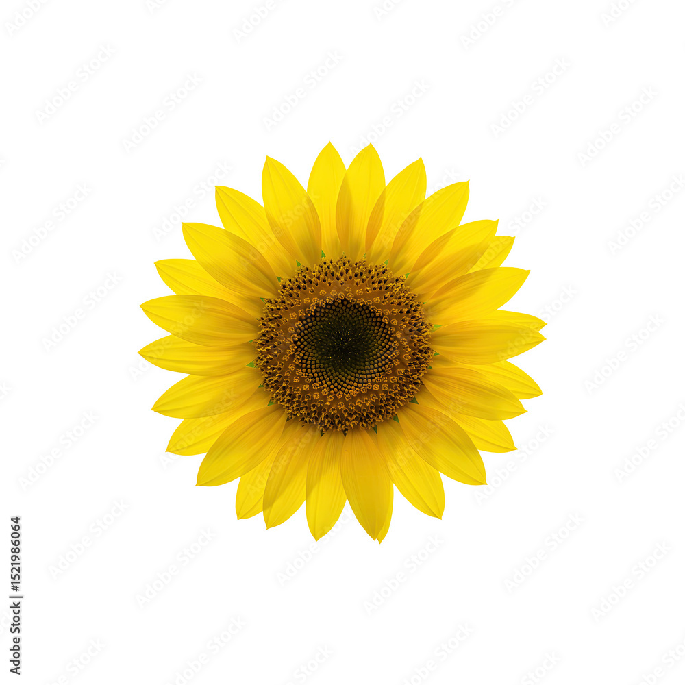 Fototapeta premium Bright sunflower with large yellow petals, symbolizing positivity and warmth