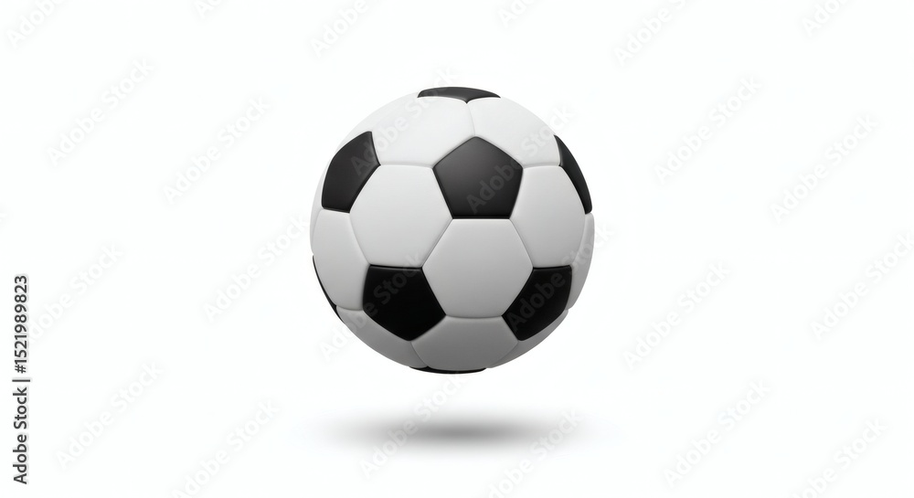 Obraz premium Classic Black and White Soccer Ball High-Resolution Image
