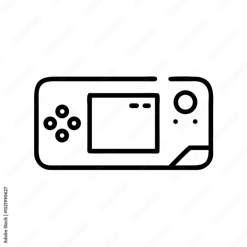 Fototapeta premium Vector game console illustration in a minimalist style on a white background
