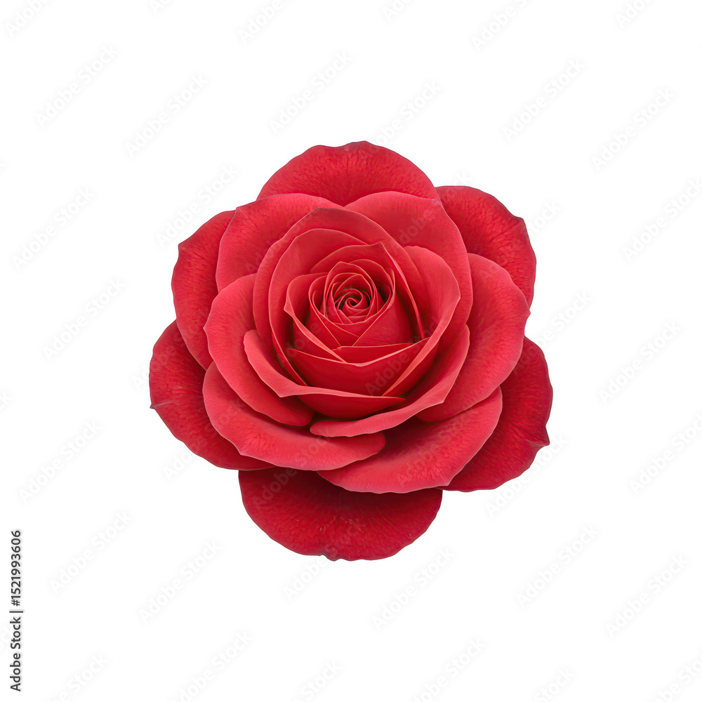 Fototapeta premium Artificial red rose with lifelike design details