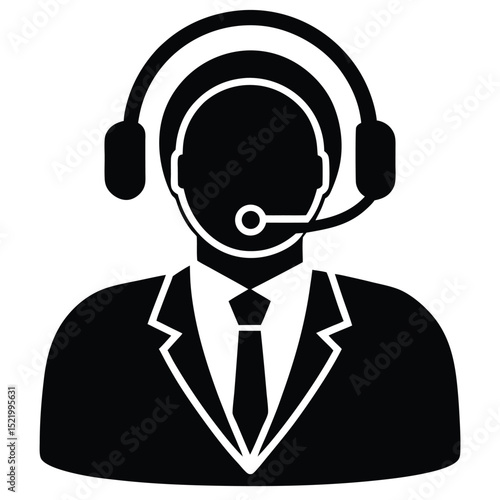 call center agent element isolated time clock on white backgroound