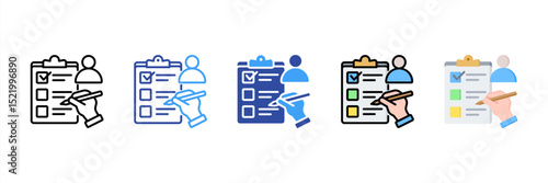 Self Assessment Multi Style Icon Set