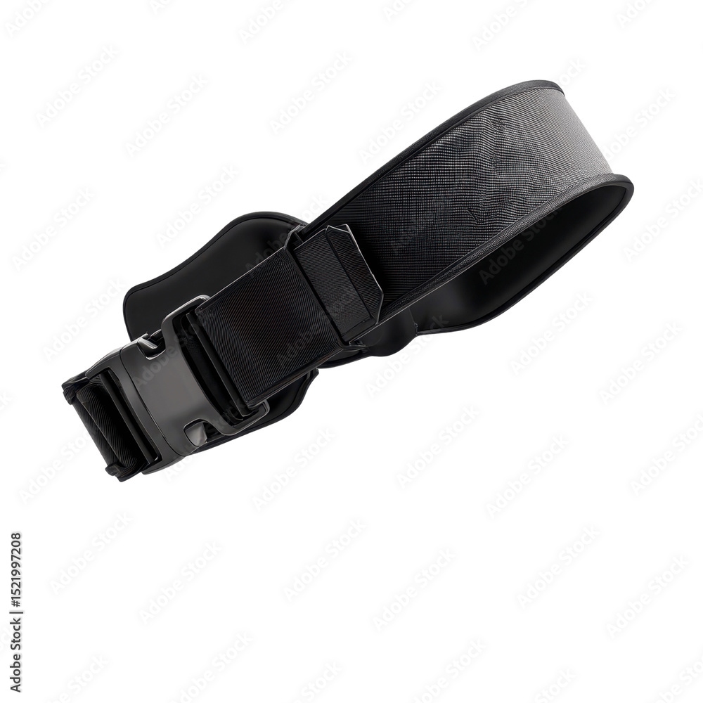 Black Tactical Waist Belt with Buckle Close-up Black Tactical Waist Belt with Buckle Close-up