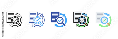 Evaluation Multi Style Icon Set