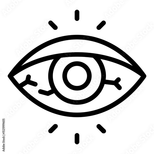 jaundice eye icon line