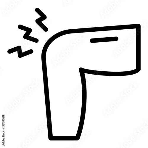 knee joint pain icon line