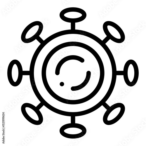 hepatitis virus icon line