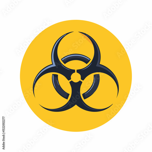 Minimal vector of a classic biohazard symbol for contamination zones