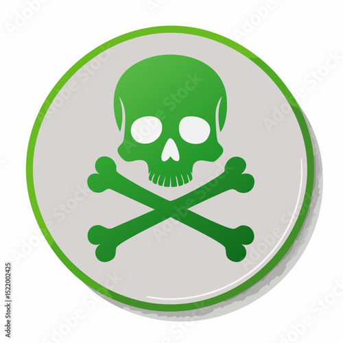 Clean vector sign showing toxic hazard or dangerous chemicals