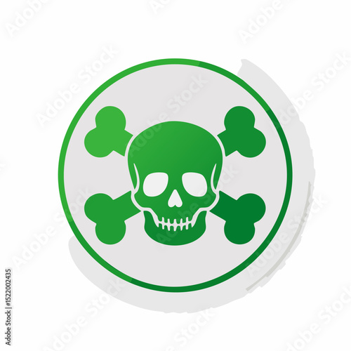 Clean vector sign showing toxic hazard or dangerous chemicals