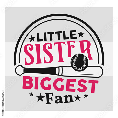 Little Sister Biggest Fan Svg, Sports Svg, Baseball T-shirt Design, Baseball Lover Shirts Svg, Baseball Sister Svg, Baseball Png, Baseball Shirt Png, Ball Svg, Baseball Svg Images, Cut Files