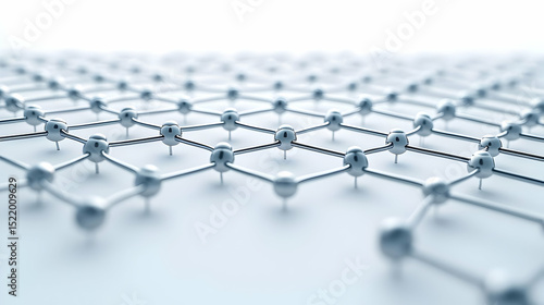 Abstract Network Pattern With Metallic Spheres